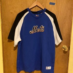 Majestic Blue and black Mets embroidered jersey medium